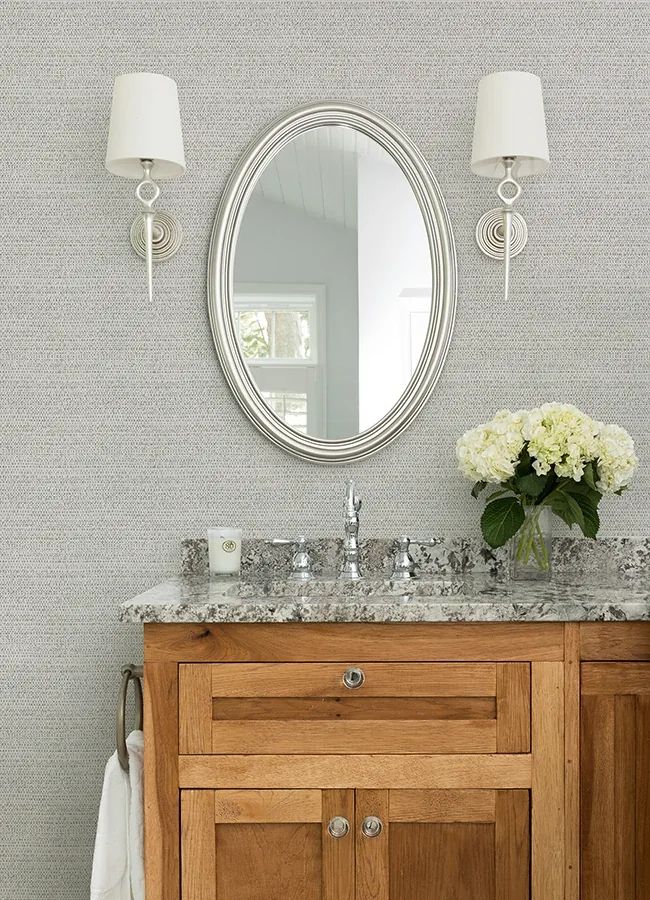 Brewster Home Fashions Balantine Grey Weave Wallpaper - SKU 4071-70058