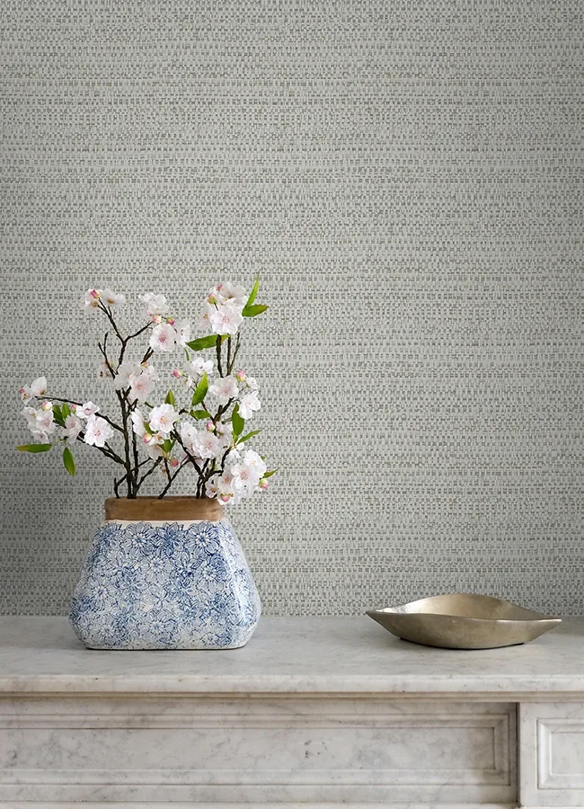Brewster Home Fashions Balantine Grey Weave Wallpaper - SKU 4071-70058