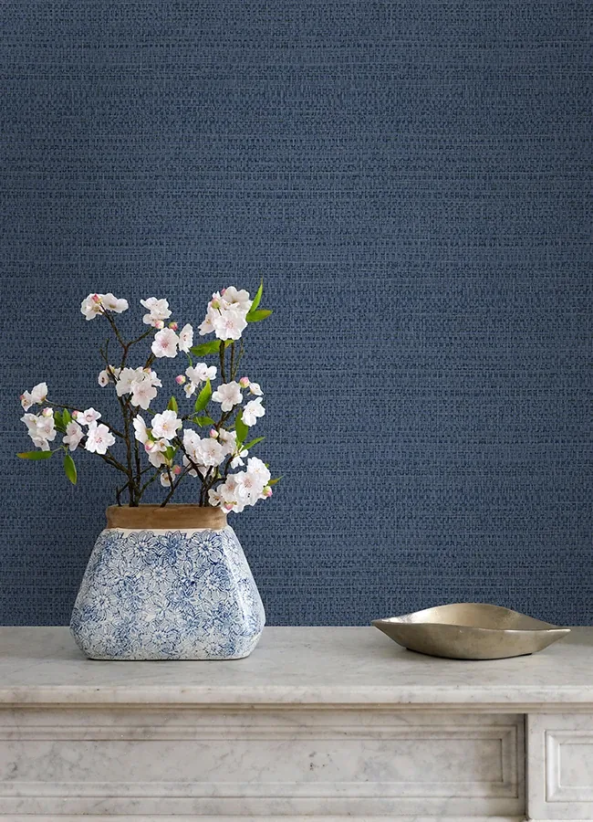 Brewster Home Fashions Balantine Navy Weave Wallpaper - SKU 4071-70055