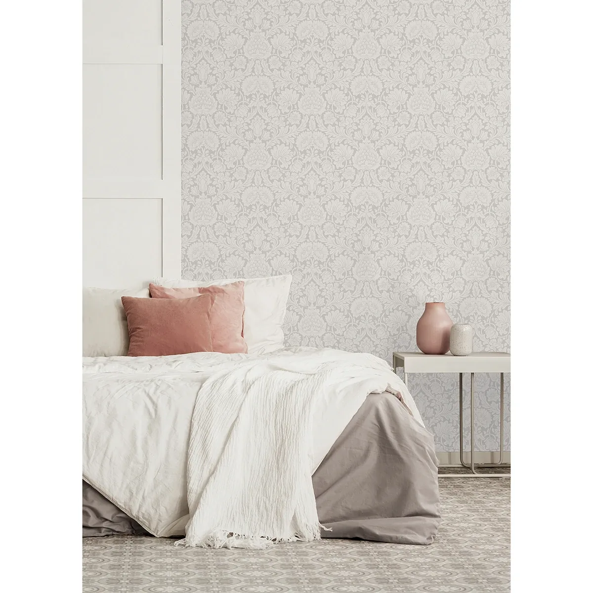 Brewster Home Fashions Bamburg Grey Floral Wallpaper | Wallpaper Twins Brewster Home Fashions Bamburg Grey Floral Wallpaper - SKU M1683