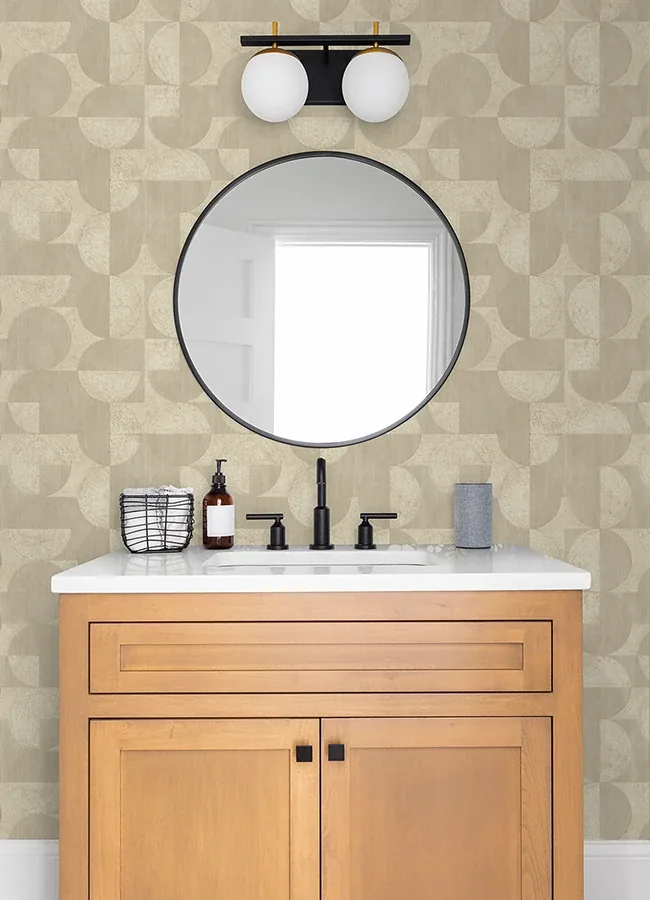 Brewster Home Fashions Barcelo Beige Circles Wallpaper | Wallpaper Twins Brewster Home Fashions Barcelo Beige Circles Wallpaper - SKU 2980-521337