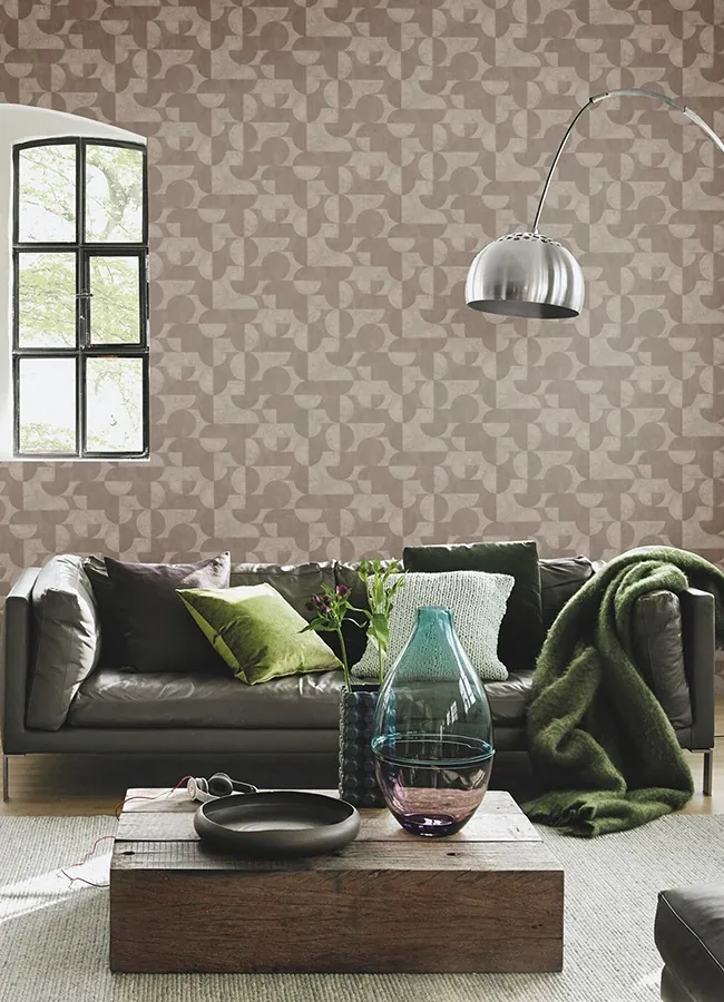 Brewster Home Fashions Barcelo Brown Circles Wallpaper | Wallpaper Twins Brewster Home Fashions Barcelo Brown Circles Wallpaper - SKU 2980-521368