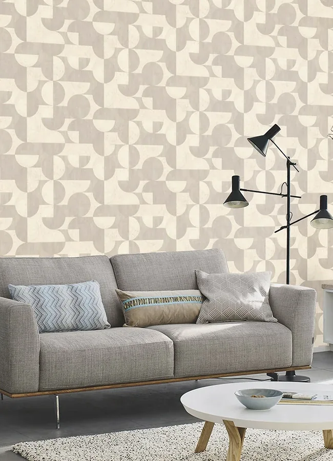 Brewster Home Fashions Barcelo Light Grey Circles Wallpaper | Wallpaper Twins Brewster Home Fashions Barcelo Light Grey Circles Wallpaper - SKU 2980-521313