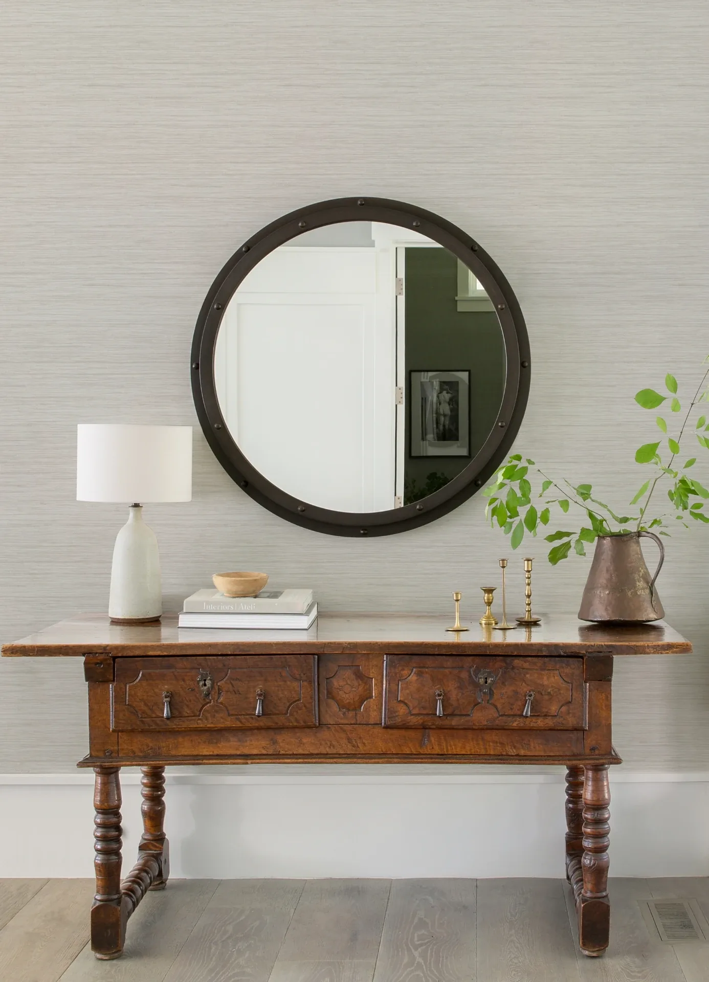 Brewster Home Fashions Barnaby Off-White Faux Grasscloth Wallpaper - SKU 4157-25962