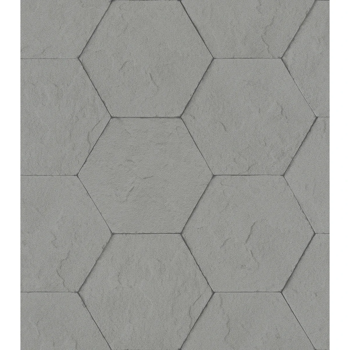 4015-427127 | Bascom Dark Grey Stone Hexagon Wallpaper