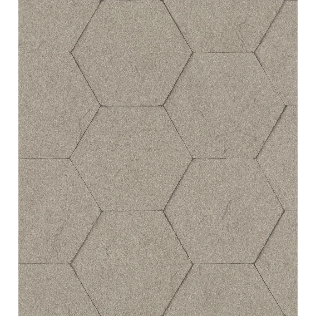 Brewster Home Fashions Bascom Light Grey Stone Hexagon Wallpaper - SKU 4015-427134