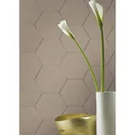 Brewster Home Fashions Bascom Light Grey Stone Hexagon Wallpaper | Wallpaper Twins Brewster Home Fashions Bascom Light Grey Stone Hexagon Wallpaper - SKU 4015-427134