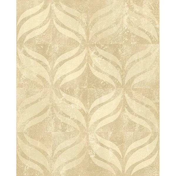 Brewster Home Fashions Beallara Gold Ogee Wallpaper - SKU 2766-24426
