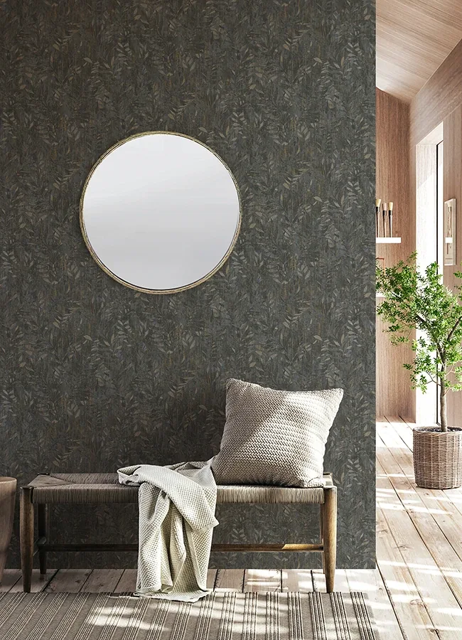 Brewster Home Fashions Beck Charcoal Leak Wallpaper | Wallpaper Twins Brewster Home Fashions Beck Charcoal Leak Wallpaper - SKU 4096-561289