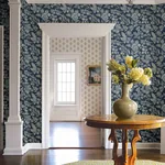 Brewster Home Fashions Begonia Indigo Floral Trail Wallpaper | Wallpaper Twins Brewster Home Fashions Begonia Indigo Floral Trail Wallpaper - SKU 4148-27422