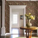 Brewster Home Fashions Begonia Red Floral Trail Wallpaper - SKU 4148-27425