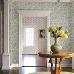 Brewster Home Fashions Begonia Sea Green Floral Trail Wallpaper | Wallpaper Twins Brewster Home Fashions Begonia Sea Green Floral Trail Wallpaper - SKU 4148-27424