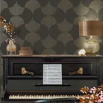 Brewster Home Fashions Bel Air Black Fan Wallpaper - SKU 4044-38027-4