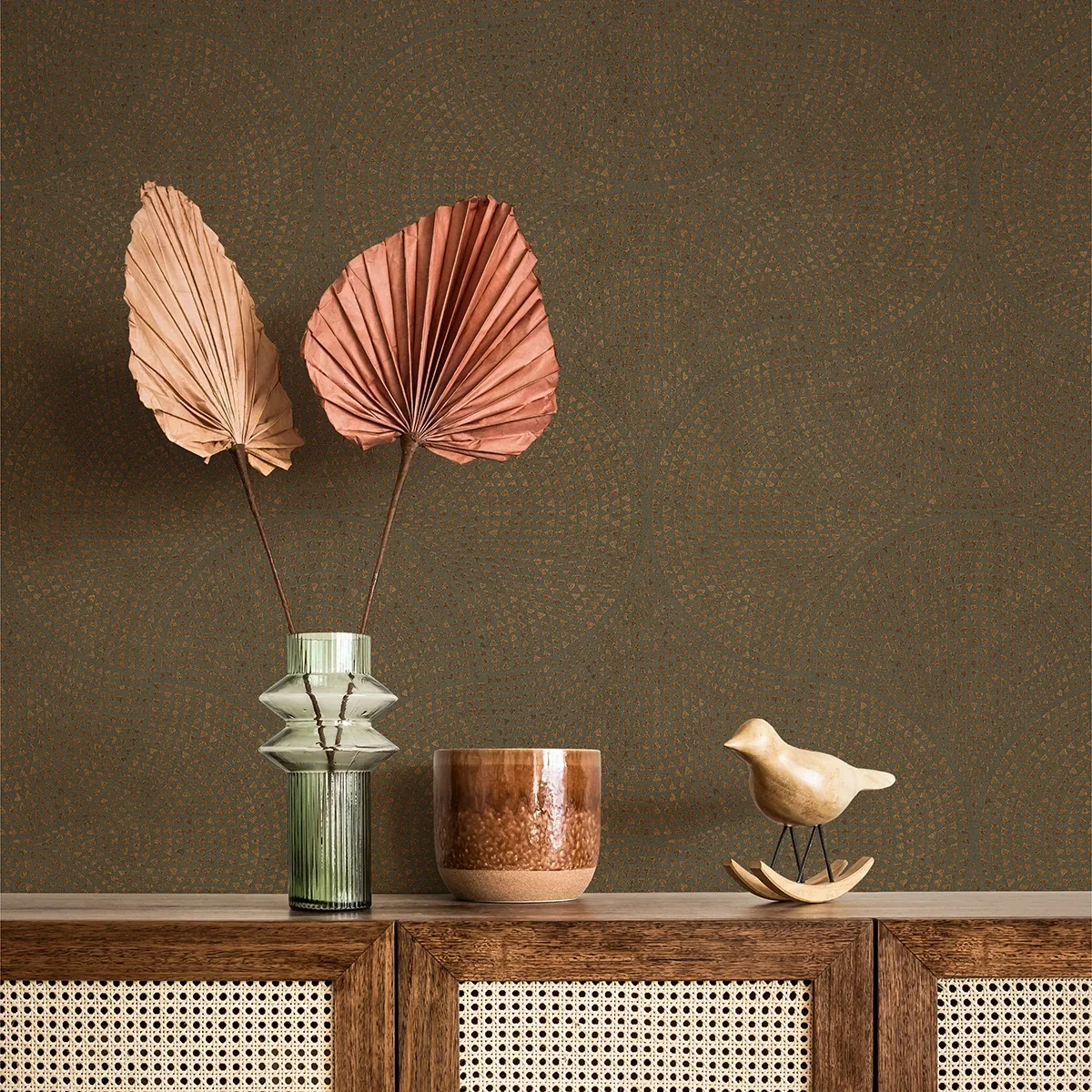 Brewster Home Fashions Bel Air Copper Fan Wallpaper - SKU 4044-38027-3