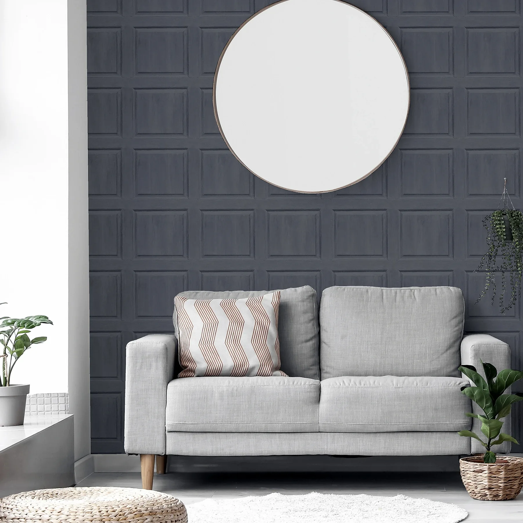 Brewster Home Fashions Bellamy Charcoal Wooden Panel Wallpaper | Wallpaper Twins Brewster Home Fashions Bellamy Charcoal Wooden Panel Wallpaper - SKU AH909600