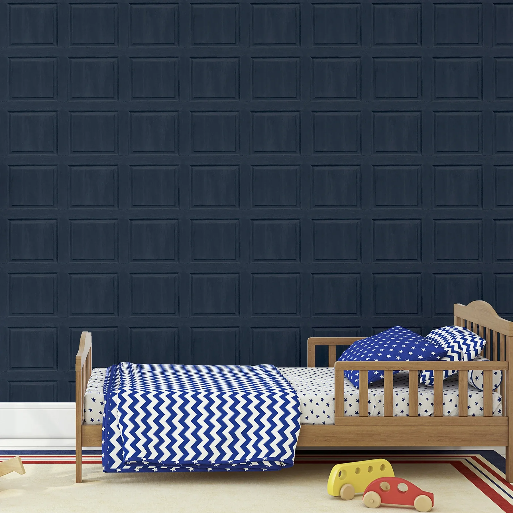 Brewster Home Fashions Bellamy Navy Wooden Panel Wallpaper | Wallpaper Twins Brewster Home Fashions Bellamy Navy Wooden Panel Wallpaper - SKU AH909601