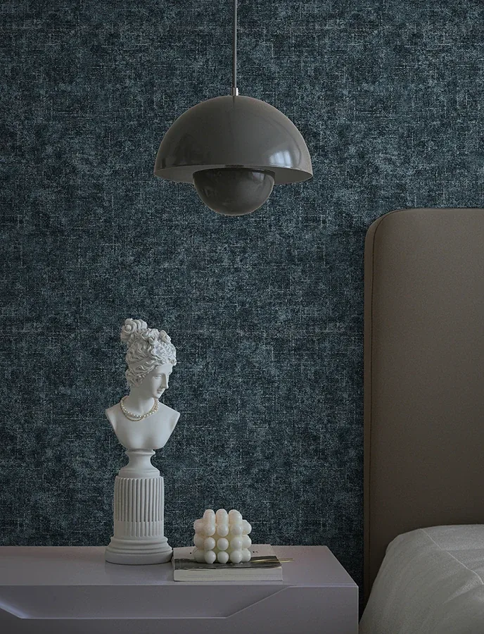 Brewster Home Fashions Beloit Indigo Shimmer Linen Wallpaper | Wallpaper Twins Brewster Home Fashions Beloit Indigo Shimmer Linen Wallpaper - SKU 4144-9142