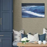 Brewster Home Fashions Benson Taupe Faux Fabric Wallpaper | Wallpaper Twins Brewster Home Fashions Benson Taupe Faux Fabric Wallpaper - SKU 4157-26155
