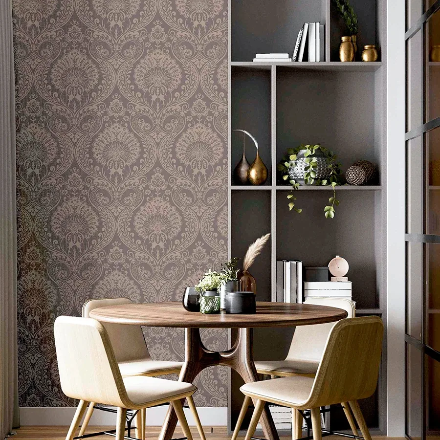 Brewster Home Fashions Berenice Rose Gold Luxe Wallpaper - SKU AH906605