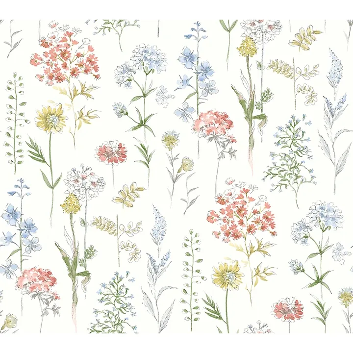 Brewster Home Fashions Bergamot Multicolor Wildflower Wallpaper - SKU 4134-72500