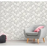 Brewster Home Fashions Bergman Pink Scandi Flower Wallpaper - SKU UW24772