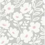 Brewster Home Fashions Bergman Pink Scandi Flower Wallpaper - SKU UW24772