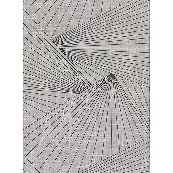 2921-50400 | Berkeley Grey Geometric Faux Grasscloth Wallpaper