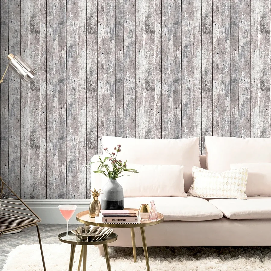 Brewster Home Fashions Bertram Neutral Wood Wallpaper - SKU AH922705