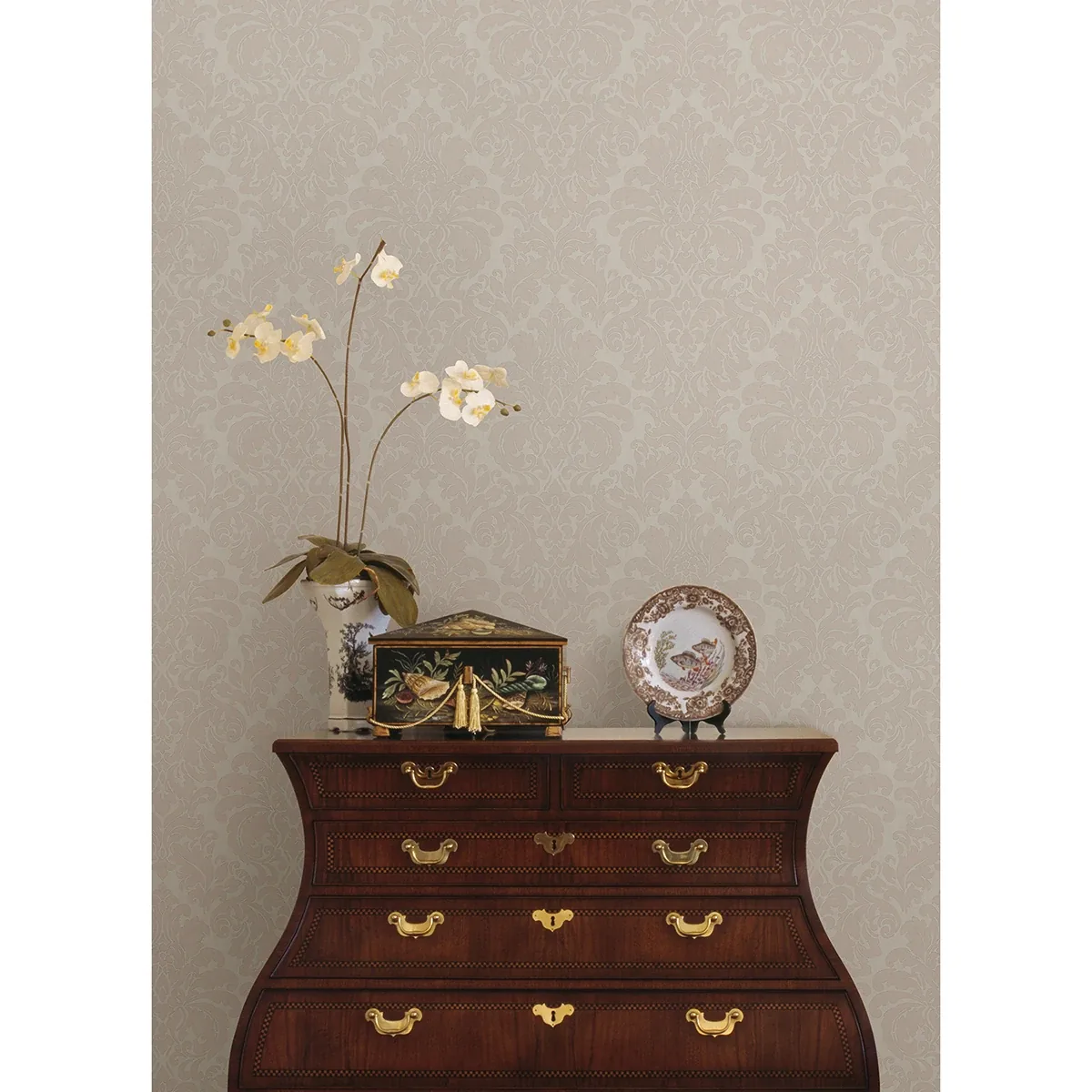 Brewster Home Fashions Betina Rose Damask Wallpaper - SKU 4058-24805