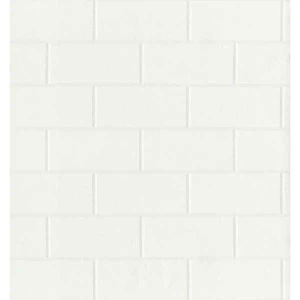 Brewster Home Fashions Bettina White Paintable Subway Tile Wallpaper - SKU 2904-21399