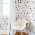 Brewster Home Fashions Birdsong Orange Trail Wallpaper | Wallpaper Twins Brewster Home Fashions Birdsong Orange Trail Wallpaper - SKU 3124-13851
