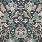 Brewster Home Fashions Birdy Navy Nuthatch Floral Wallpaper | Wallpaper Twins Brewster Home Fashions Birdy Navy Nuthatch Floral Wallpaper - SKU AH100197AH