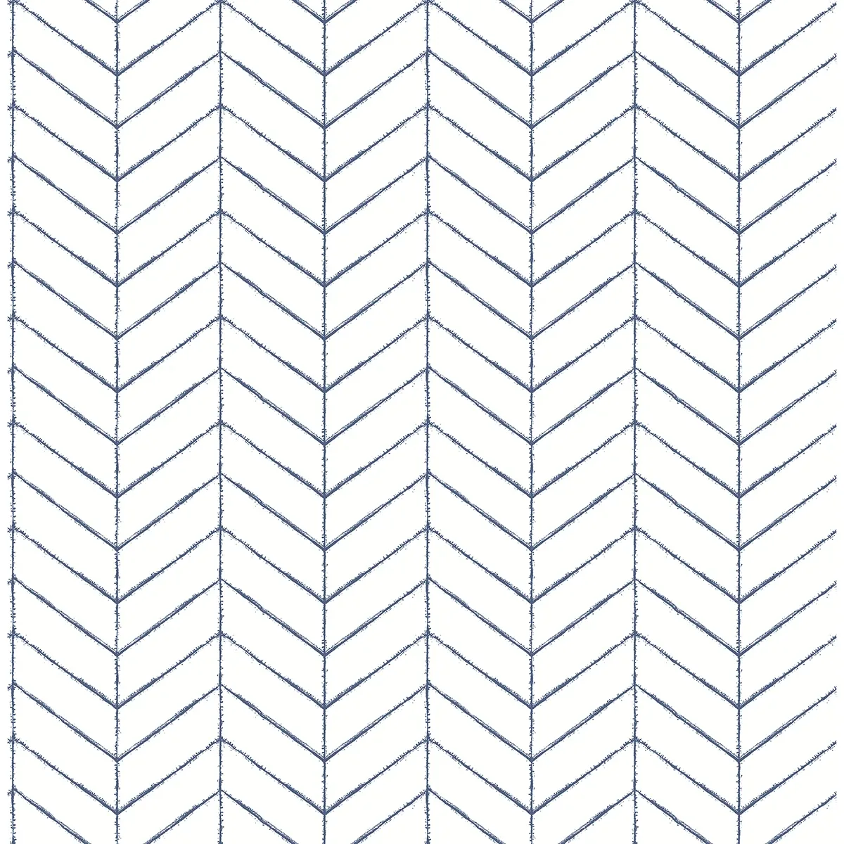 Brewster Home Fashions Bison Blue Herringbone Wallpaper - SKU 3123-25096