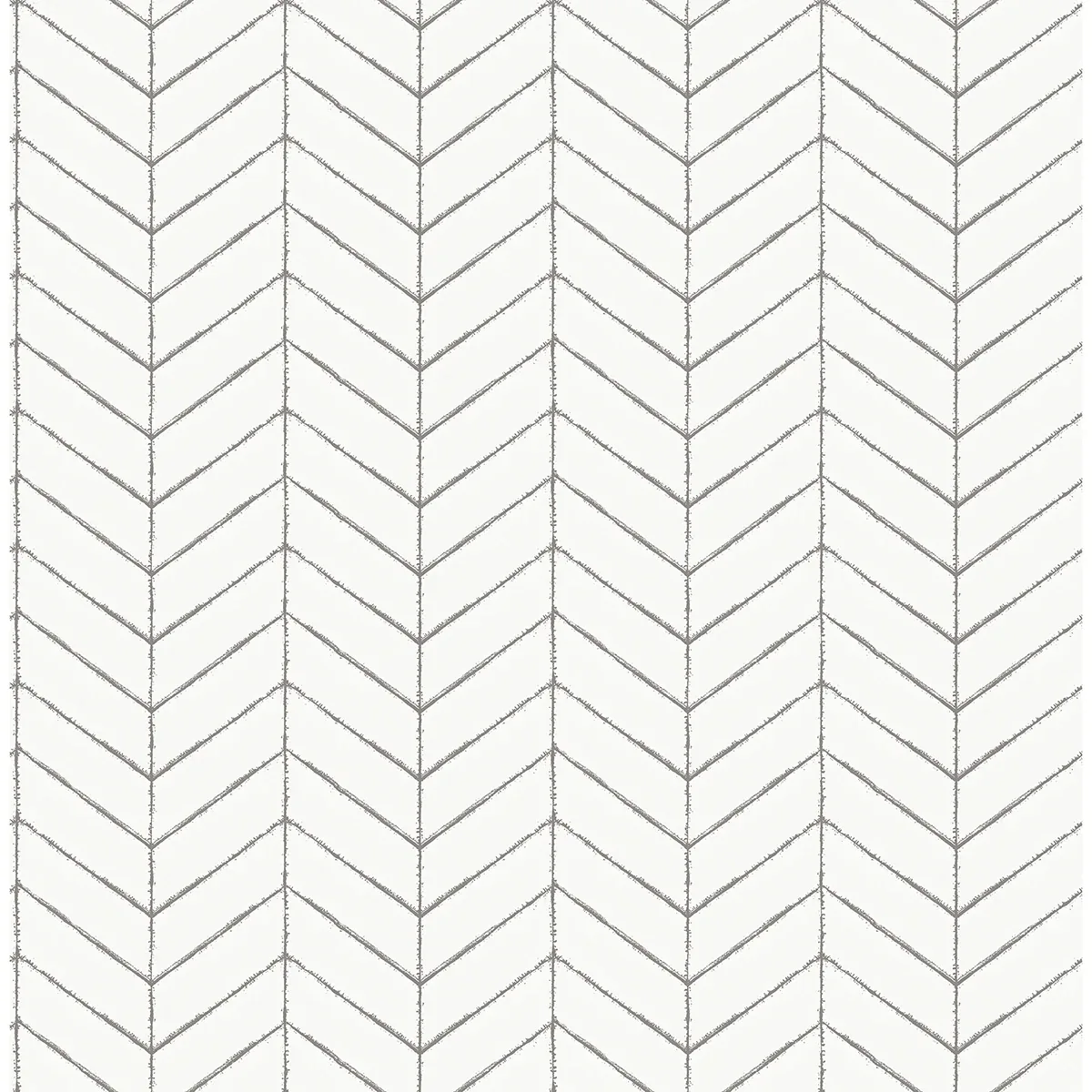 3123-25097 | Bison Dark Grey Herringbone Wallpaper