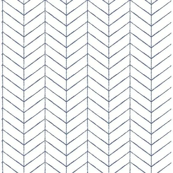 3118-25096 | Bison Navy Herringbone Wallpaper
