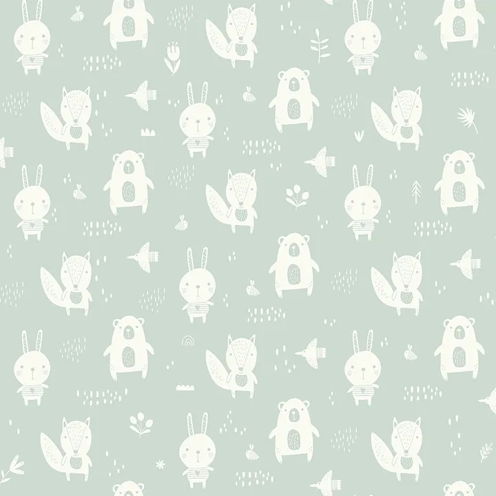 Brewster Home Fashions Bitsy Mint Woodland Wallpaper - SKU 4060-91304