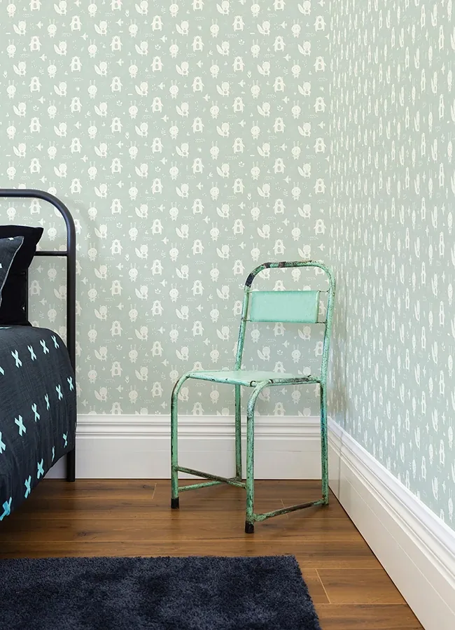 Brewster Home Fashions Bitsy Mint Woodland Wallpaper | Wallpaper Twins Brewster Home Fashions Bitsy Mint Woodland Wallpaper - SKU 4060-91304
