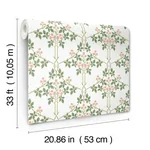 Brewster Home Fashions Blackberry Pink Vine Trellis Wallpaper - SKU 4171-82054