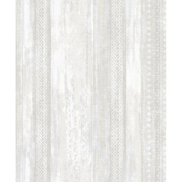 Brewster Home Fashions Blair Dove Ikat Stripe Wallpaper - SKU 2810-SH01081
