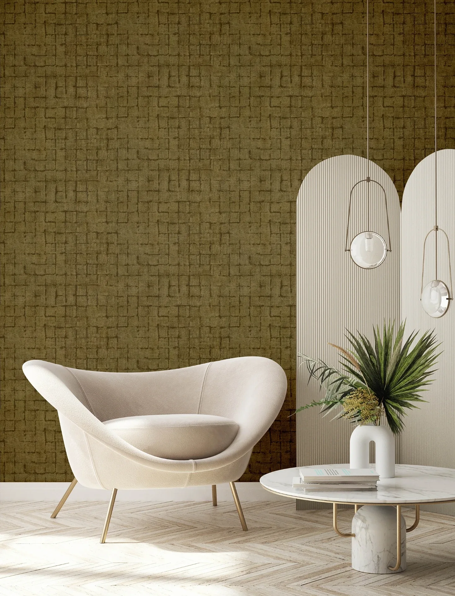 Brewster Home Fashions Blocks Chestnut Checkered Wallpaper - SKU 4157-333453