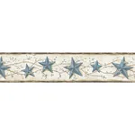 Brewster Home Fashions Blue Heritage Tin Star Wallpaper - SKU 3123-65366