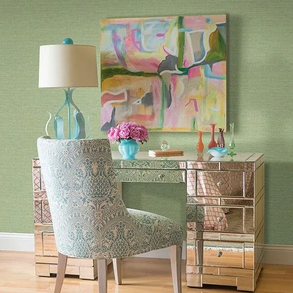 Brewster Home Fashions Bluestem Green Grasscloth Wallpaper | Wallpaper Twins Brewster Home Fashions Bluestem Green Grasscloth Wallpaper - SKU 2767-24284