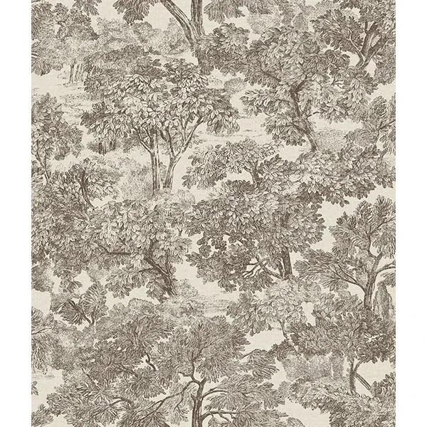 Brewster Home Fashions Blyth Brown Toile Wallpaper - SKU 3112-002719
