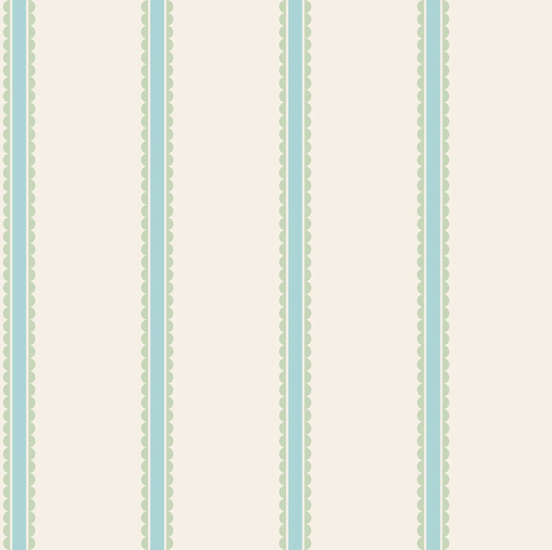 4203-27573 | Bobbin Stripe Aqua Scalloped Wallpaper
