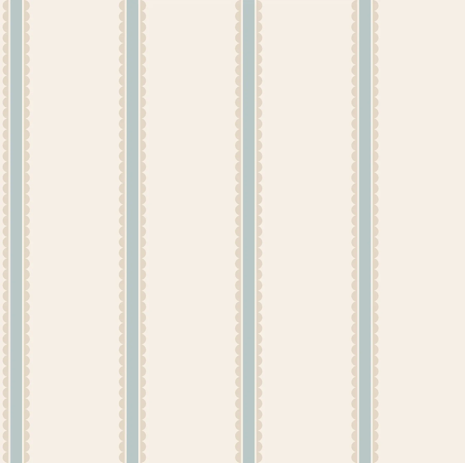 4203-27578 | Bobbin Stripe Light Blue Scalloped Wallpaper