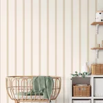 Brewster Home Fashions Bobbin Stripe Light Brown Scalloped Wallpaper | Wallpaper Twins Brewster Home Fashions Bobbin Stripe Light Brown Scalloped Wallpaper - SKU 4203-27575