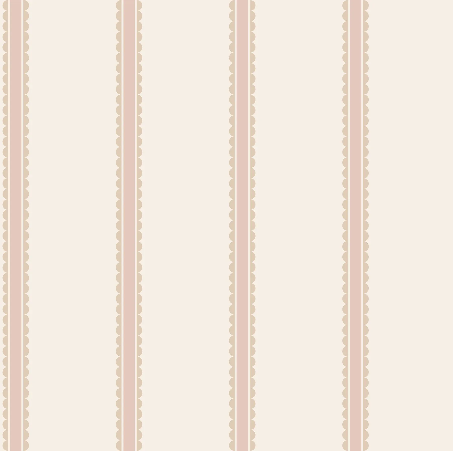 Brewster Home Fashions Bobbin Stripe Pink Scalloped Wallpaper - SKU 4203-27576