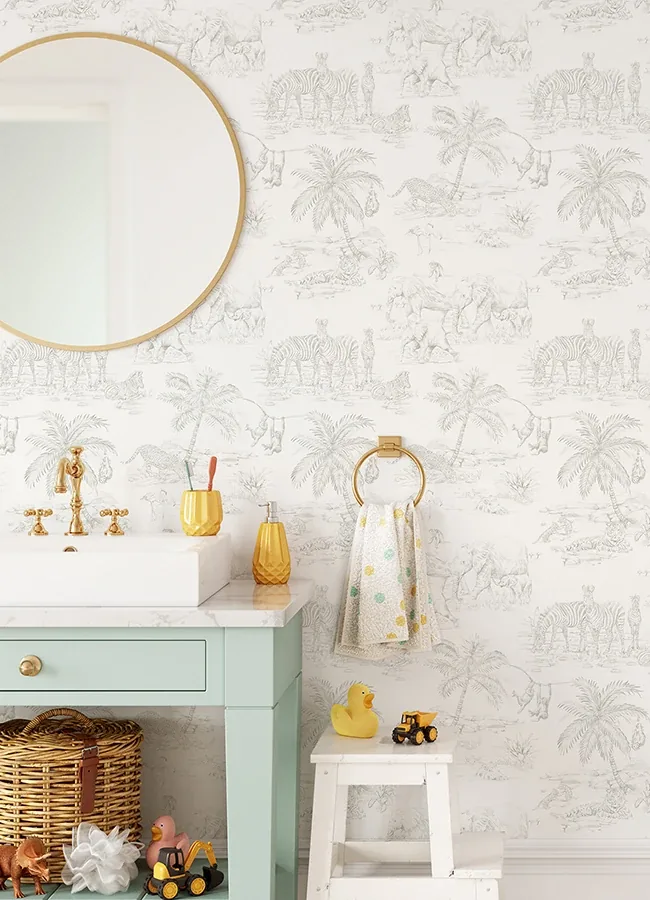 Brewster Home Fashions Boheme Platinum Animals Wallpaper - SKU 4060-347692