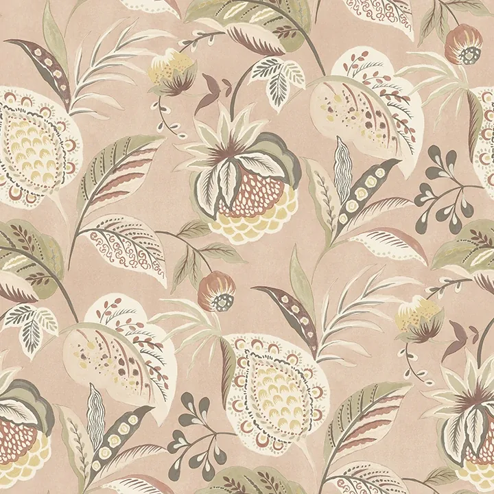 3125-72303 | Bohemian Blush Jacobean Wallpaper