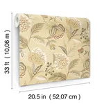 Brewster Home Fashions Bohemian Mustard Jacobean Wallpaper - SKU 3125-72302
